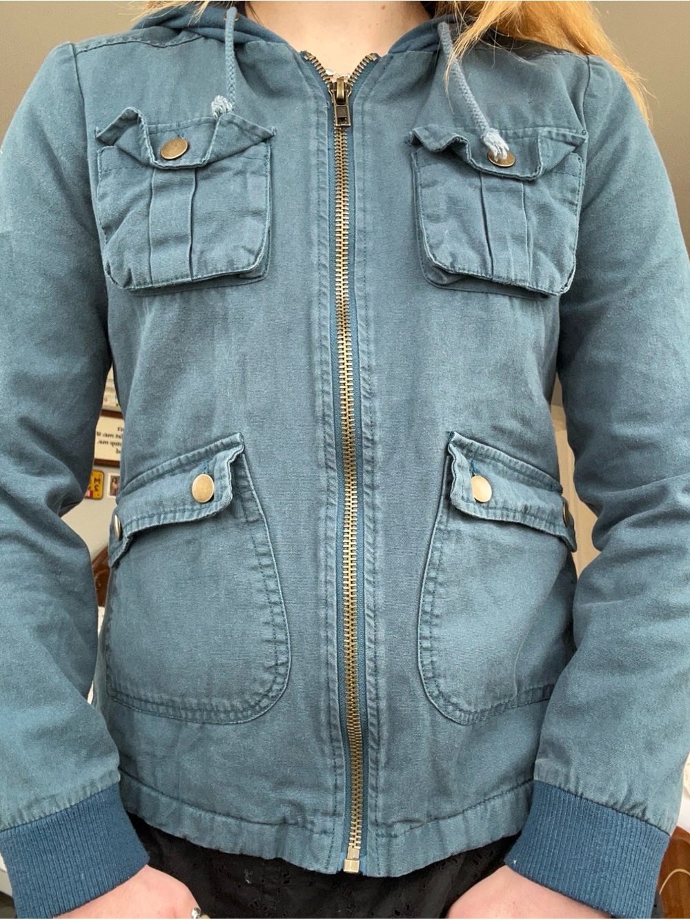ASO Bella Swan Twilight Jack BB Dakota Lake Blue Cargo Jacket